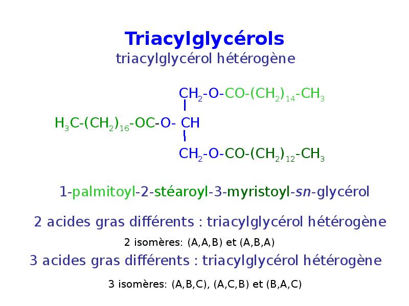 Triacylglycérols Triacylglycérols
