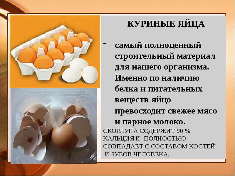 Яйца и яичные продукты презентация