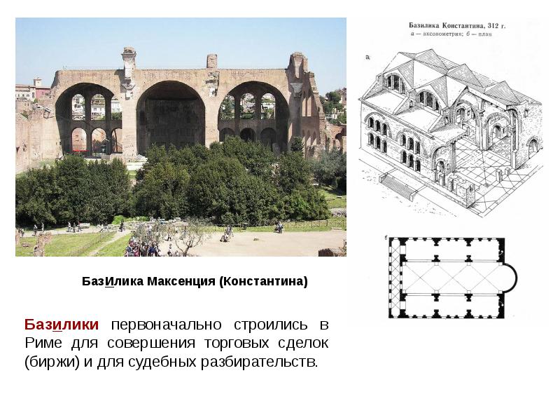 Базилика максенция план