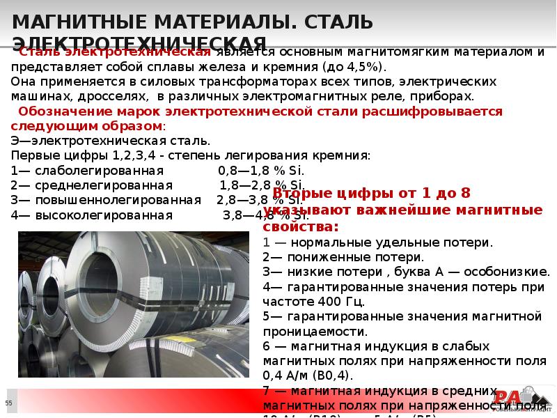 Электр сталь. Электротехническая сталь характеристики. Электротехническая сталь марки. Марки магнитных сталей. Магнитные потери стали.
