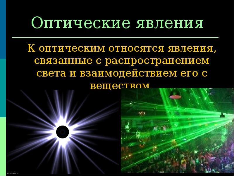 Основы оптических явлений