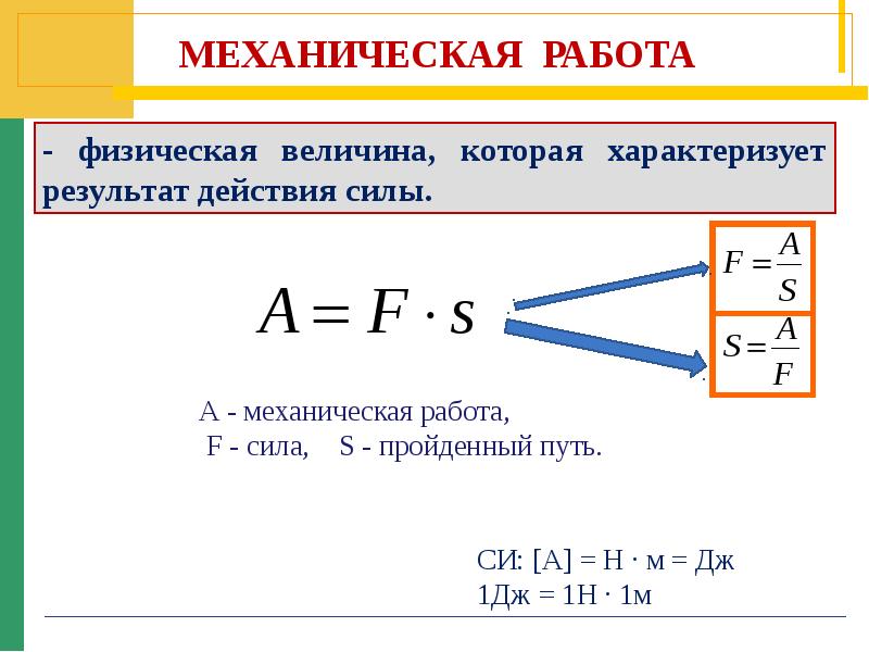 Работа энергия мощность презентация