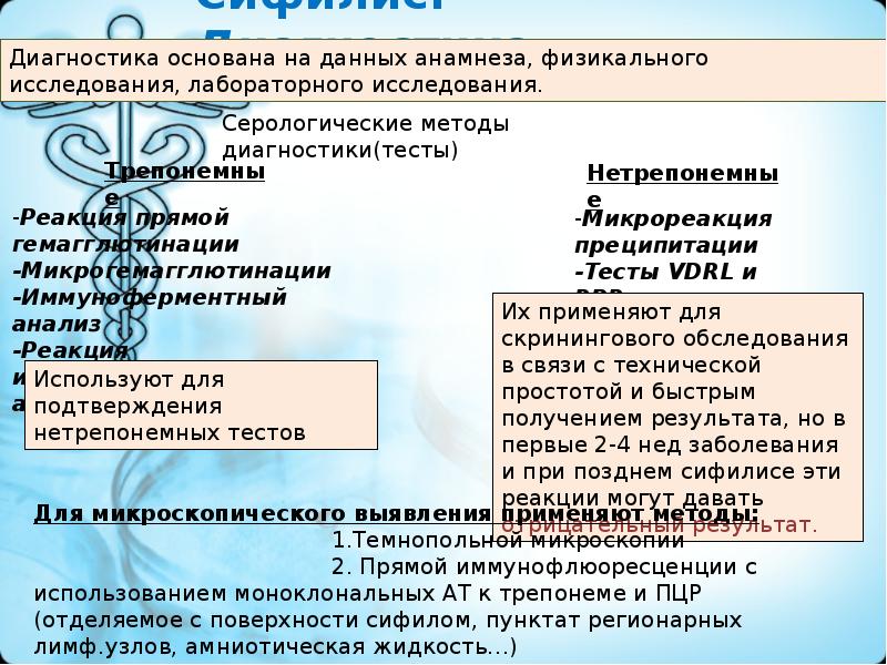 Лабораторная диагностика сифилиса презентация