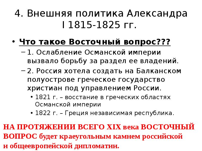 Внутренняя политика 1815 1825