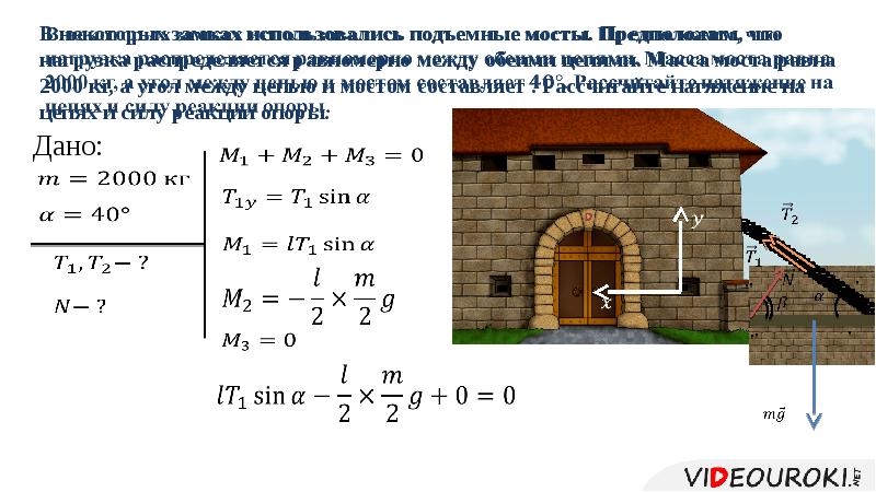 Каково условие равновесия учебных весов