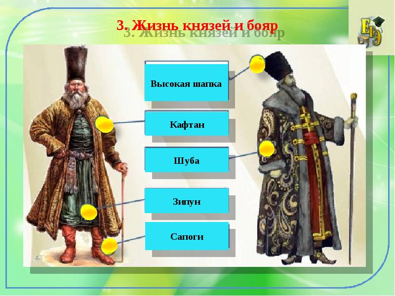 3. Жизнь князей и бояр