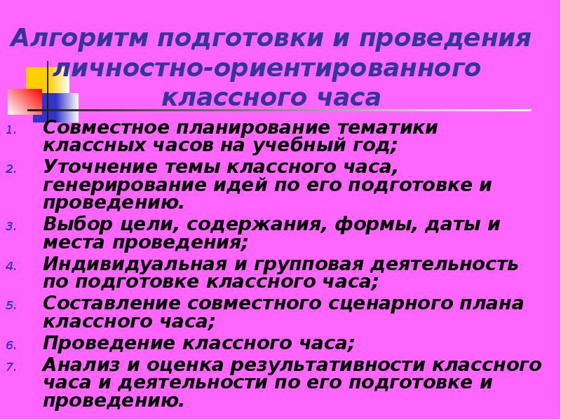 Проведение классного часа. Алгоритм подготовки и проведения классного часа. План проведения классного часа. План подготовки классного часа. Подготовка к классному часу.