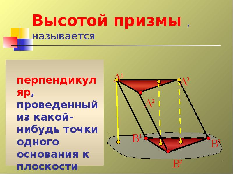 Высота призмы