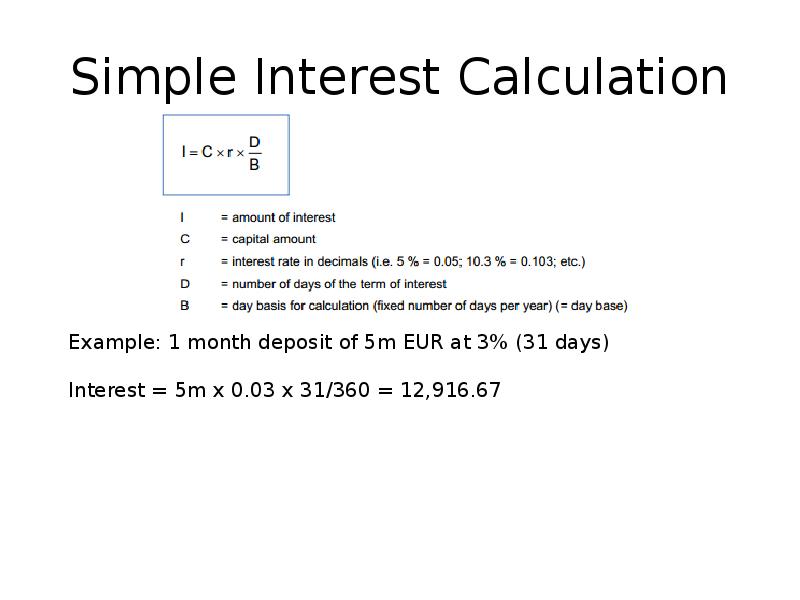 Simple Interest Calculation Simple Interest Calculation
