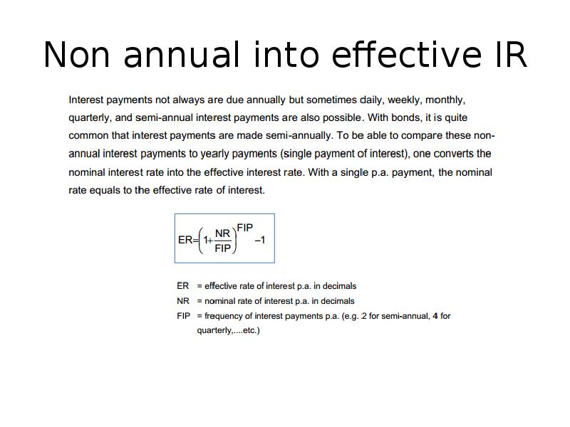 Non annual into effective IR Non annual into effective IR