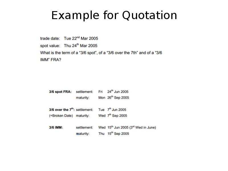 Example for Quotation Example for Quotation