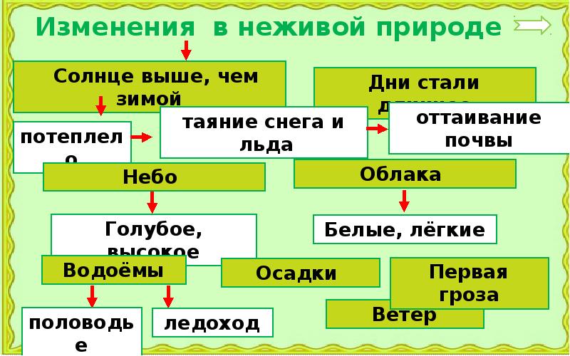 Изменения в живой и неживой природе весной презентация