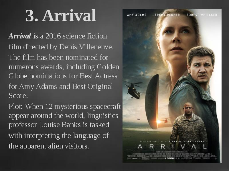 Arrive arrival. Arrival. Arrival 2016. Arrival by Denis Villeneuve your comments and ratings.