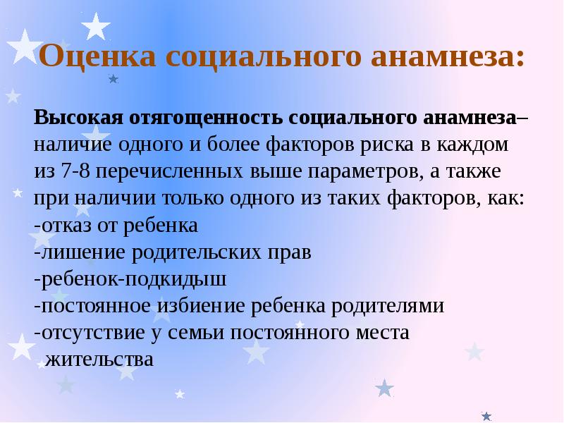 Социальный анамнез семьи образец