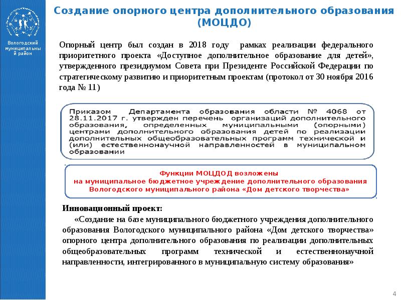 Вологодские муниципальные учреждения. Муниципальный опорный центр дополнительного образования. Муниципальный опорный центр презентация. Модель муниципального опорного центра дополнительного образования. Создание муниципального образования.