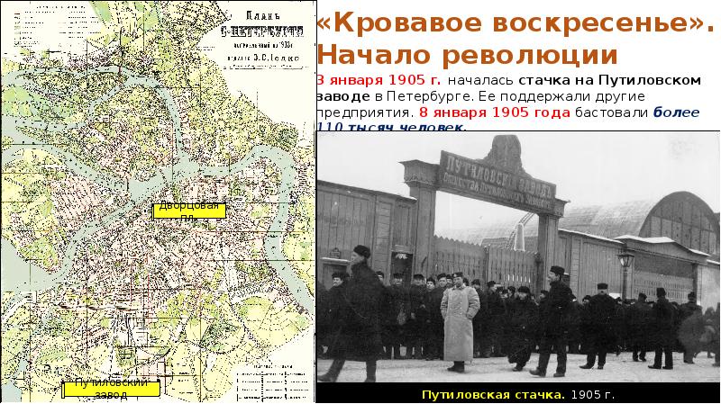 Карта первая российская революция 1905 1907