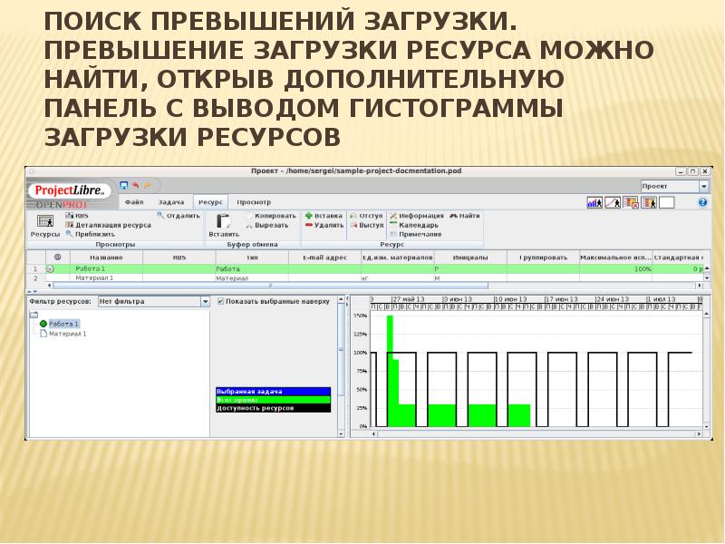 Для формирования отчета по проекту в projectlibre необходимо