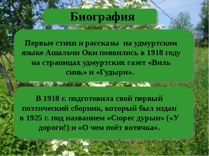 Биография ашальчи оки презентация