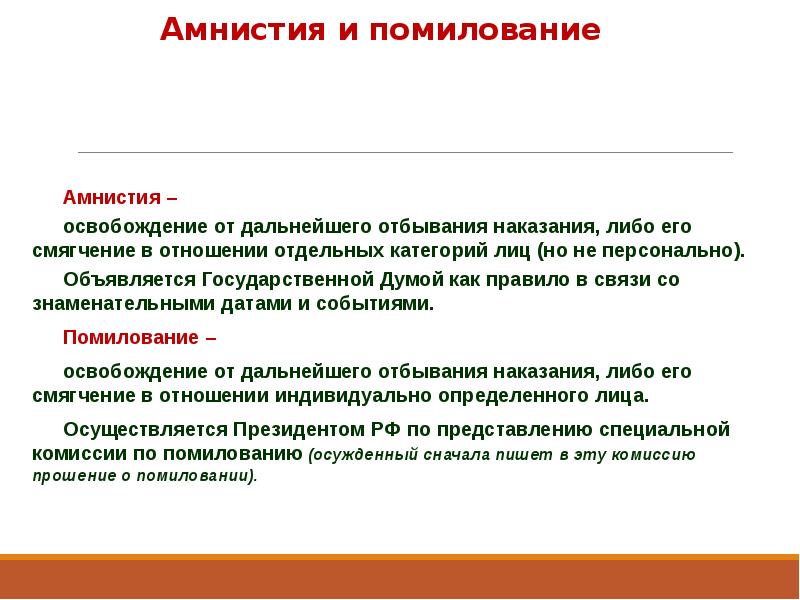 Презентация по уголовному праву амнистия