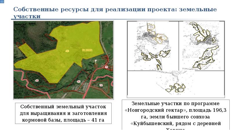 Площадь фермерских земель. Новгородский гектар.