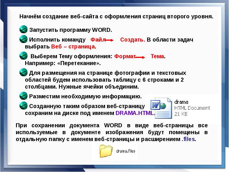 Как создать веб сайт презентация