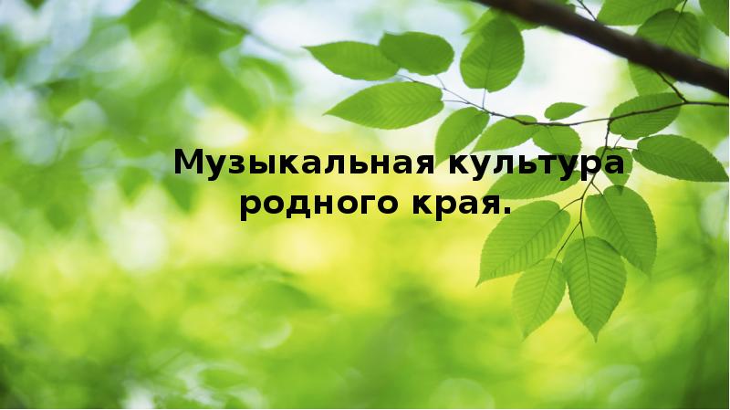 Проект культура родного края