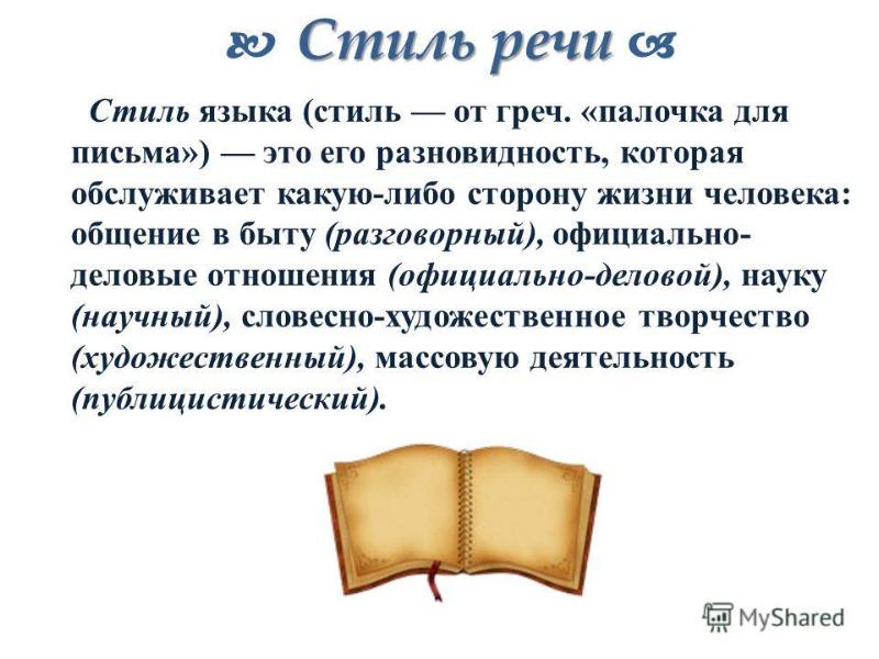 Стиль Речи Текста В Русском