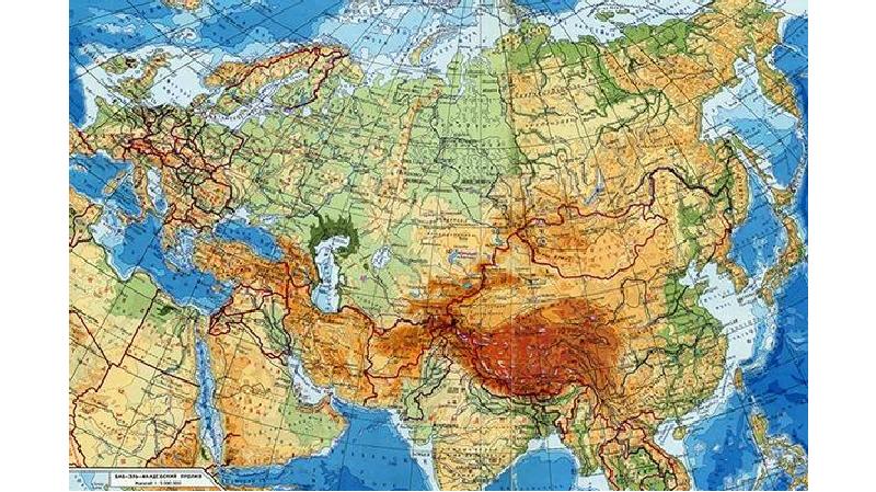 Карта Евразии Фото