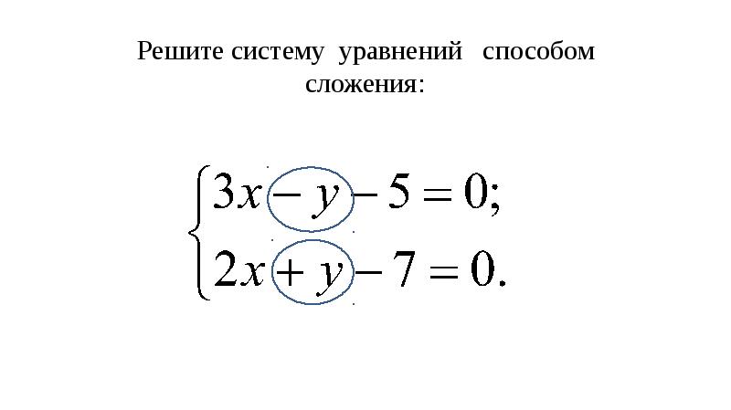 Решение систем уравнений методом сложения презентация. Решение систем линейных уравнений способом сложения. Реши систему уравнений способом сложения. Решение систем уравнений способом сложения. Метод сложения в системе уравнений.