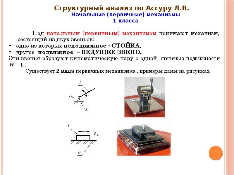 Общие сведения о плоских механизмах презентация