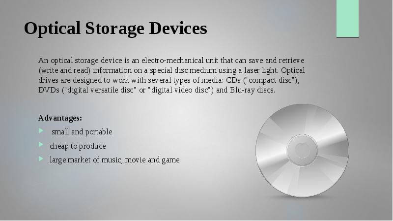 Storage devices презентация