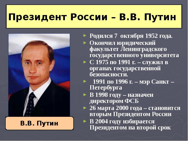 Будучи президентом сколько. 1998 Год президент России. Где родился Путин Владимир Владимирович. В какой стране родился Путин. Президент России 1952 года.