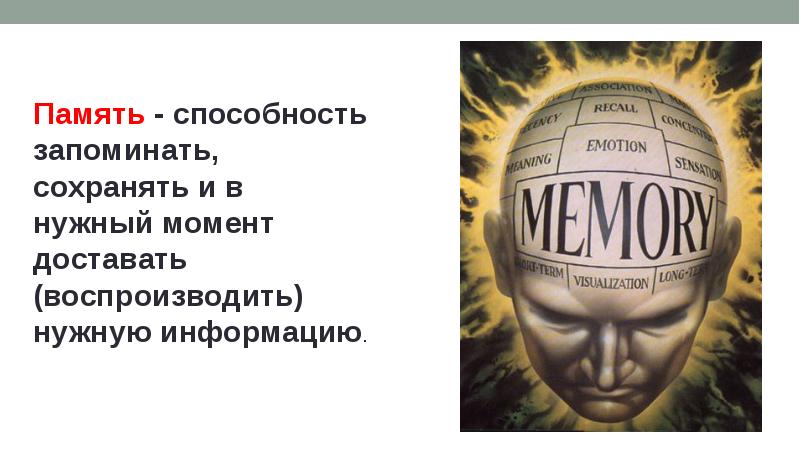 Сохрани запомни. Память способность запоминать сохранять и в нужный момент. Память это способность сохранять и воспроизводить нужную информацию. Способность запоминать. Навыки памяти.