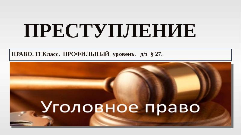 Презентация уголовное право преступление