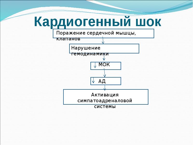 Схема патогенеза кардиогенного шока