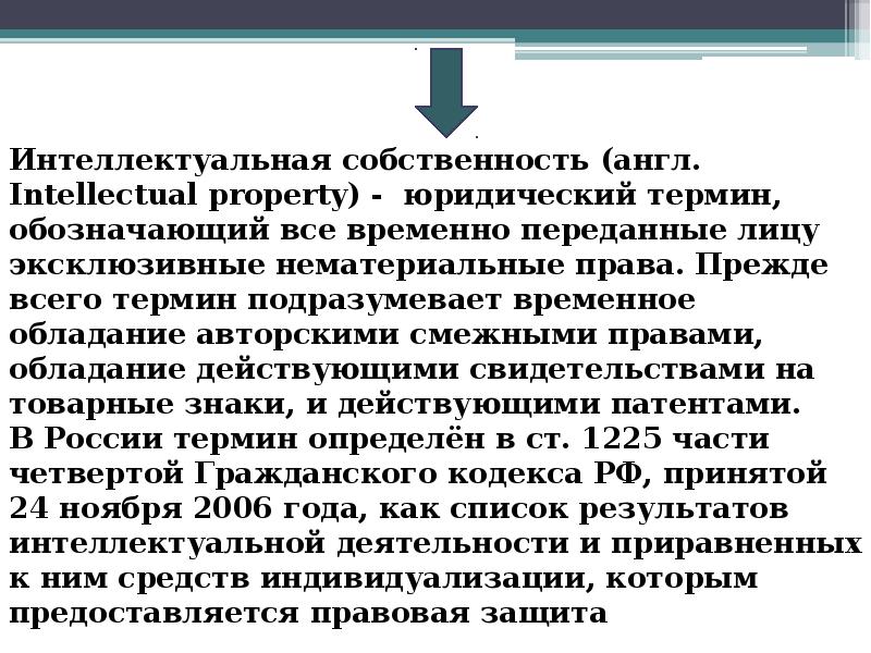 Проблемы защиты интеллектуальной собственности в интернете презентация