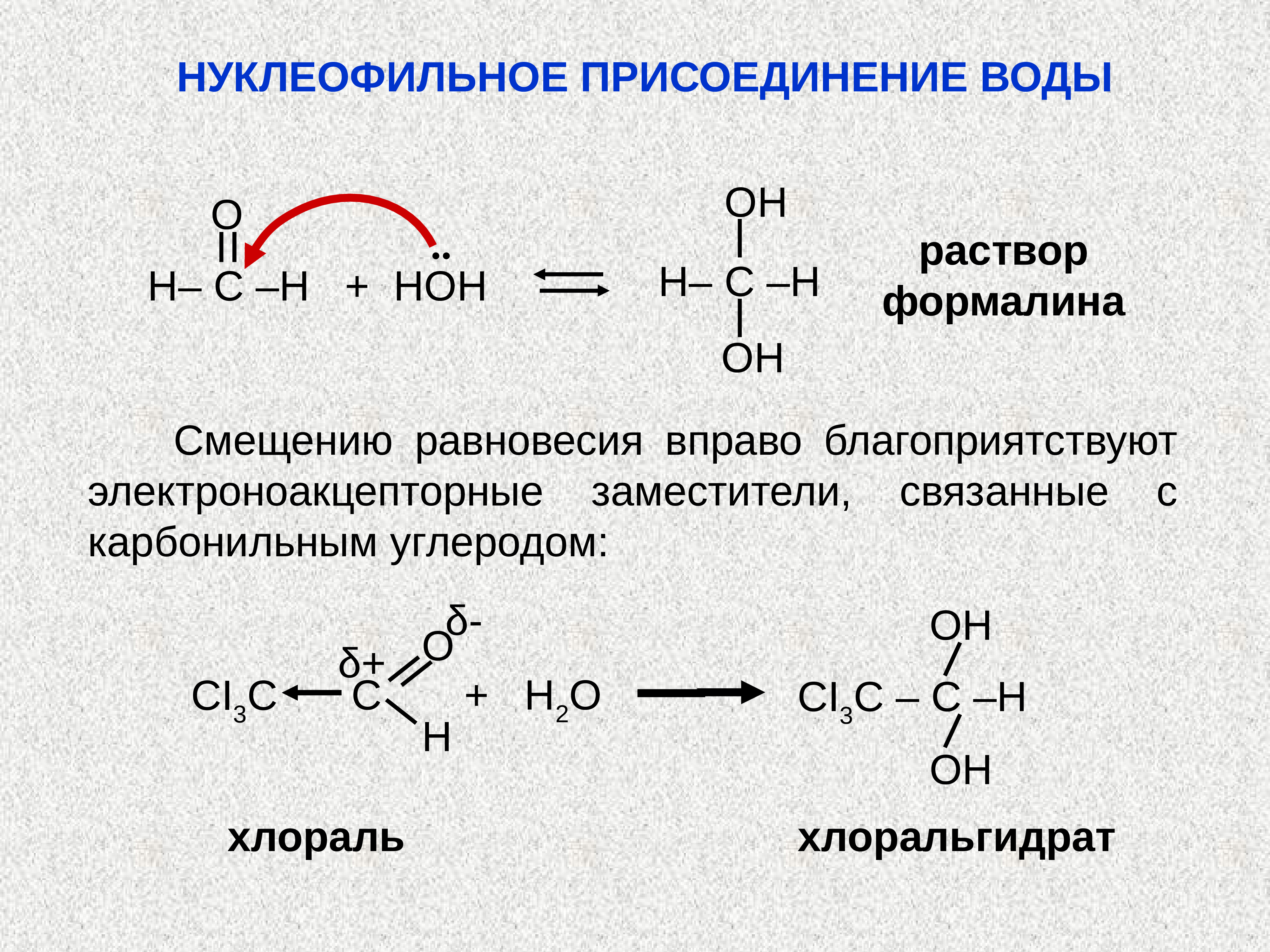 Взаимодействие ацетона с водой