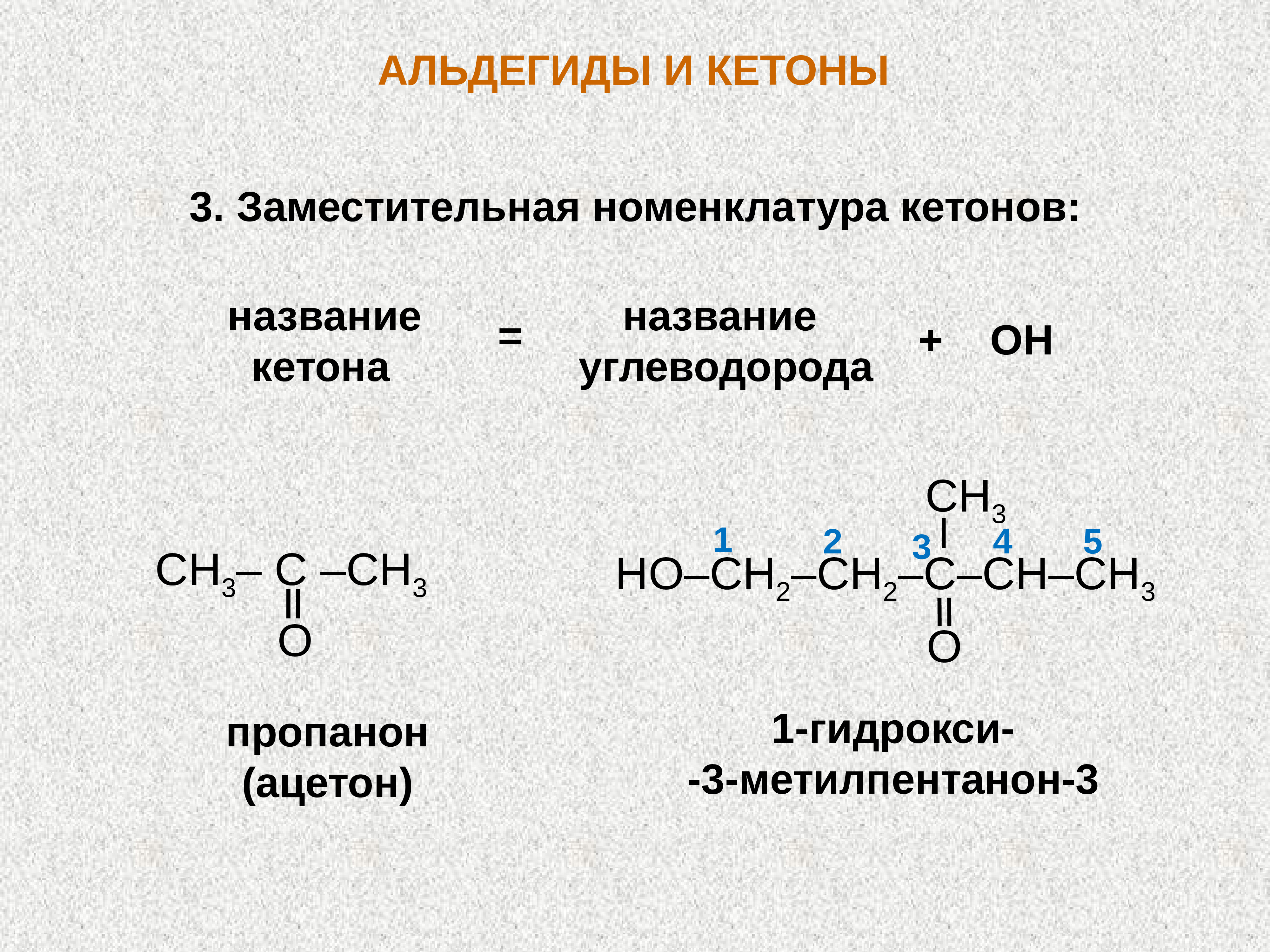 Кетоны названия соединений