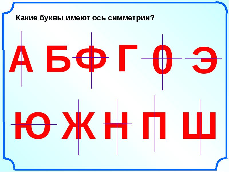 Прямо л. Слова которые симметричны относительно оси.