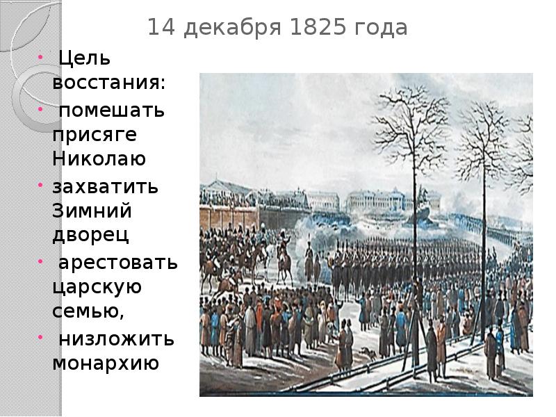 Года 14 декабря. Восстание 14 декабря 1825. Цели Восстания 14 декабря 1825 года. Цель Восстания Декабристов 14 декабря 1825 года. Диктатор Восстания 14 декабря 1825 года.