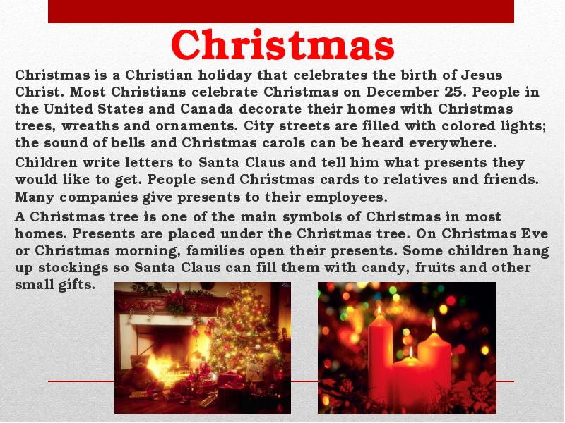 Christians holidays. Christian Holidays.