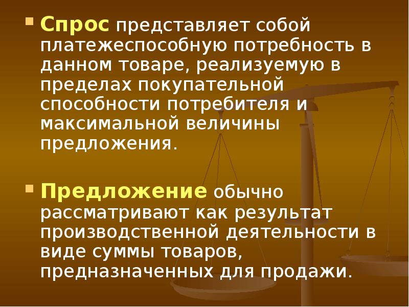 Спрос предложения потребность