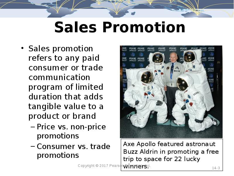 Sales Promotion Sales promotion refers to any paid consumer or trade