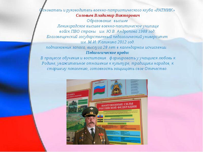 Презентация военно патриотического клуба