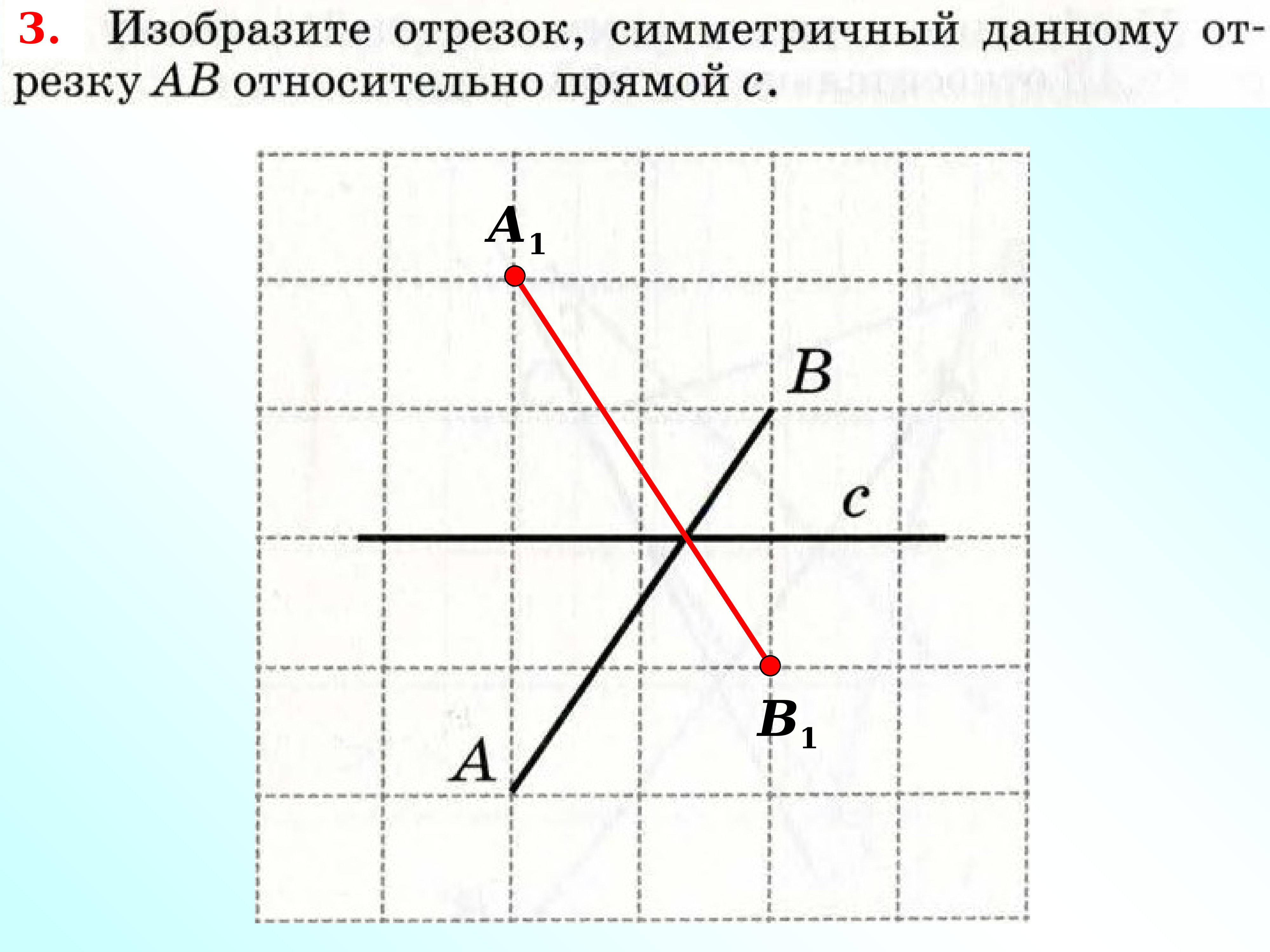 Какой из двух изображенных на рисунке. Симметричный отрезок относительно прямой. Изобразить отрезок симметричный. Изобразите отрезок симметричный отрезку. Отрезок симметричный данному.