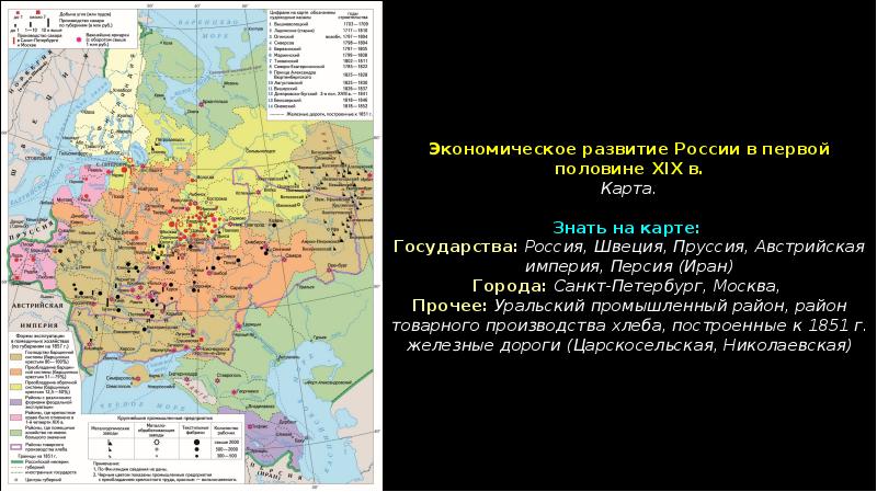 Карта российской империи 1855