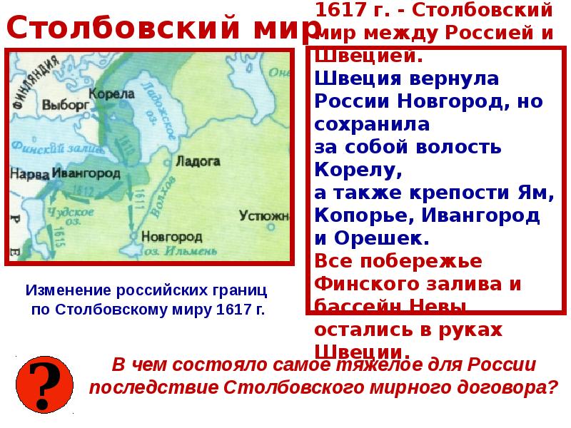 Русско шведская война 1617 карта