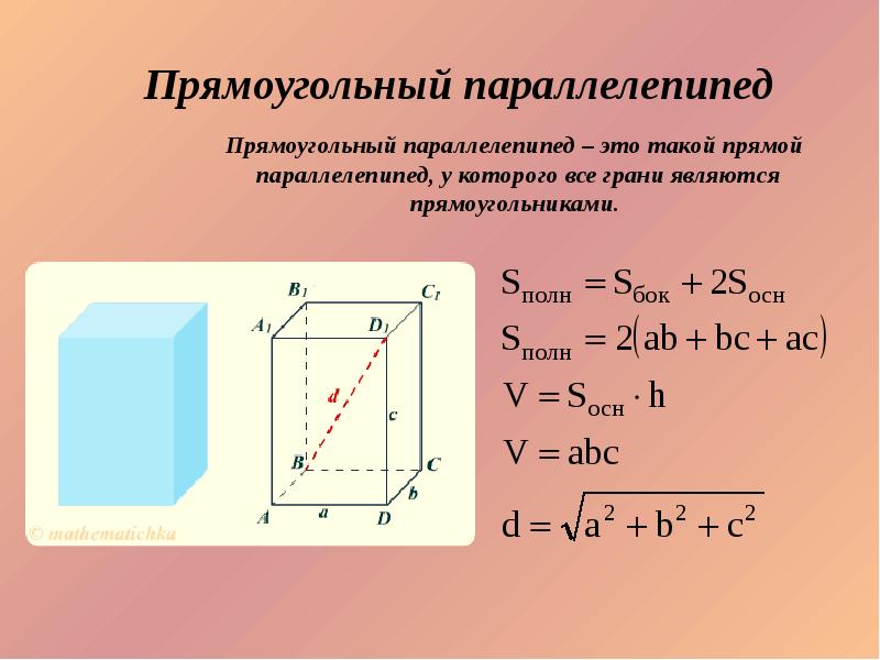 Площадь основания прямоугольного. Прямоугольный параллелепипед. Прямоугольный параллелепипед формулы. Площадь основания параллелепипеда. Площадь основания прямоугольного параллелепипеда формула.