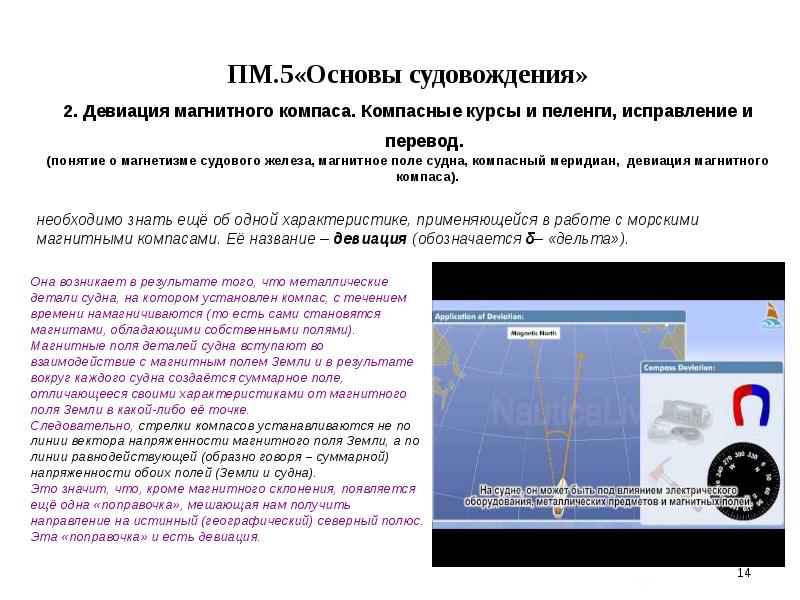 Девиация магнитного компаса. Девиация магнитного компаса. Девиация на судне. Формулы для расчета поправки магнитного компаса. Магнитная девиация.