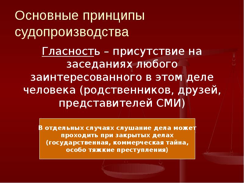 Право ч 1. Основные принципы судопроизводства. Принцип гласности судопроизводства. Принцип гласности гражданского судопроизводства. Принцип открытости судопроизводства.